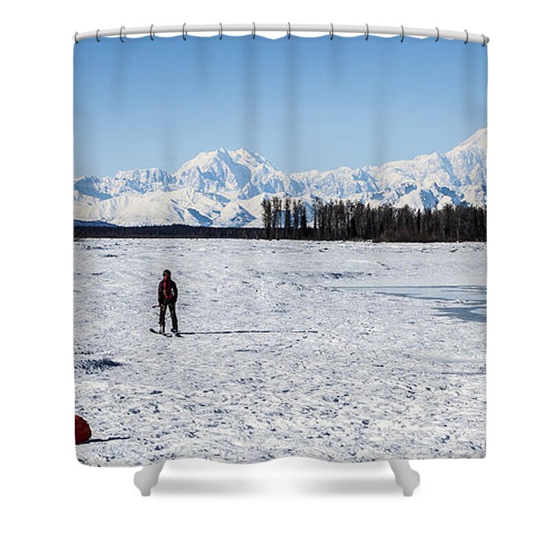 Mckinley Shower Curtain featuring the photograph Alaska Range by Kyle Lavey