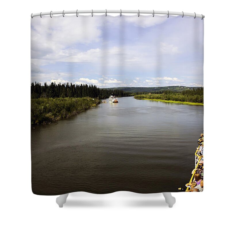 Boat Shower Curtain featuring the photograph Alaska Shore Excursion by Madeline Ellis