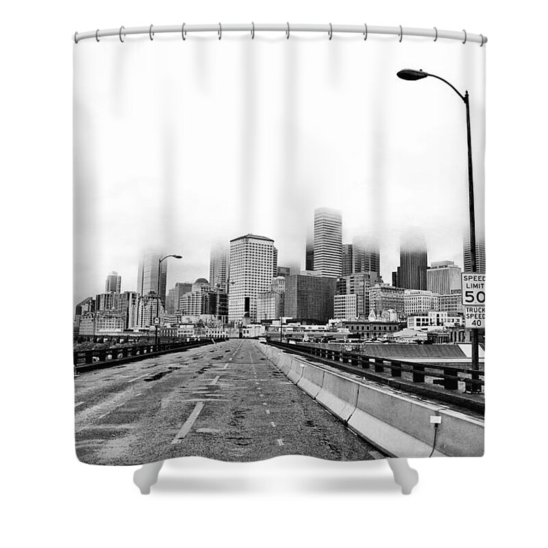 Seattle Shower Curtain featuring the photograph Alaskan Way Viaduct Downtown Seattle by Pelo Blanco Photo
