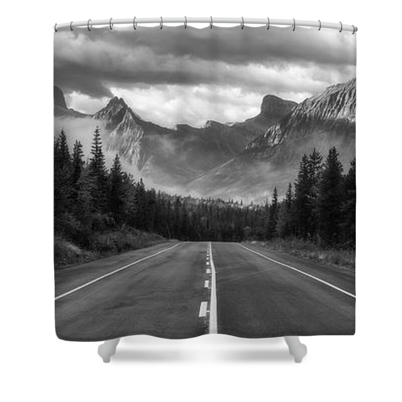 Alberta Shower Curtain featuring the photograph Alberta Highway by Matt Hammerstein