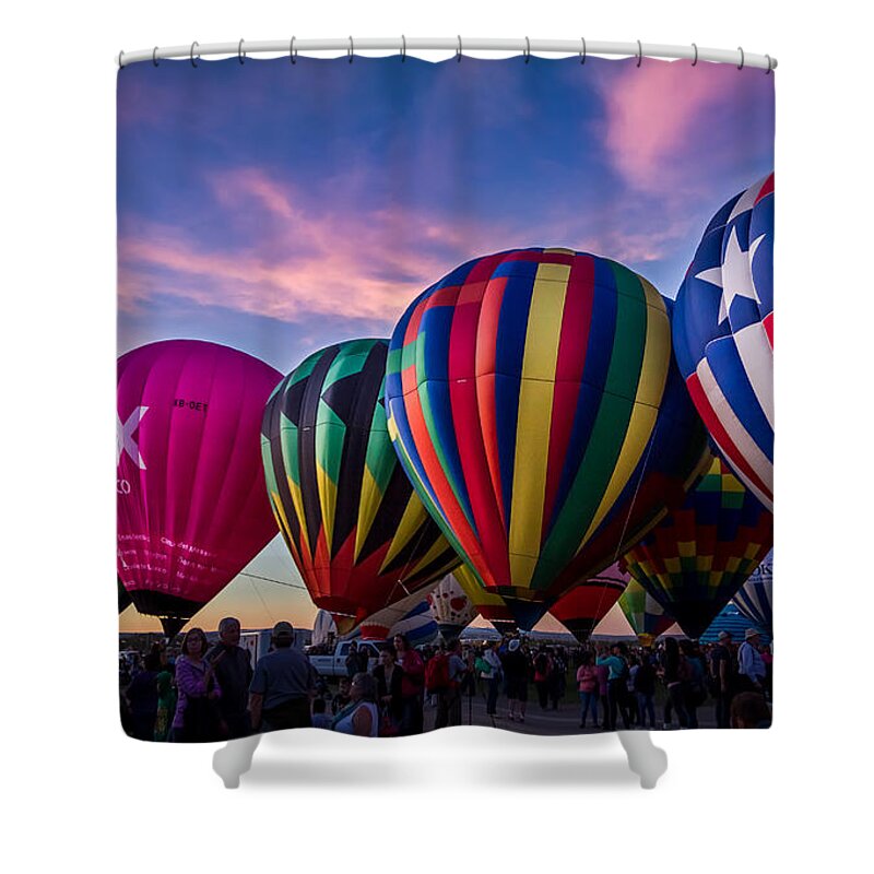 Albuquerque Shower Curtain featuring the photograph Albuquerque Hot Air Balloon Fiesta by Ron Pate