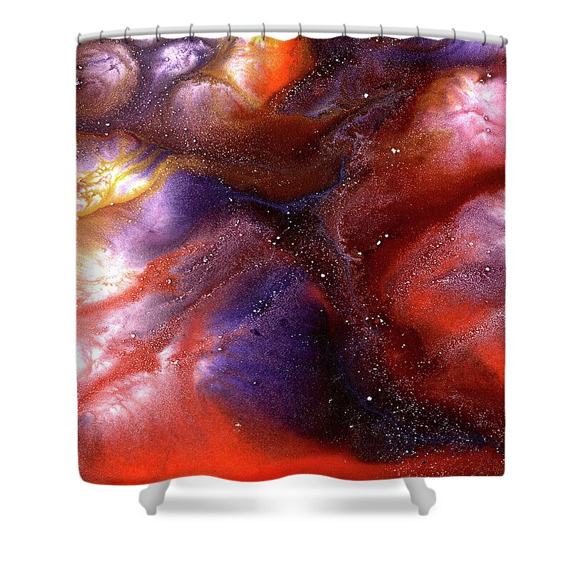 Gallery Shower Curtain featuring the painting ALCHEMY 03g by Dar Freeland