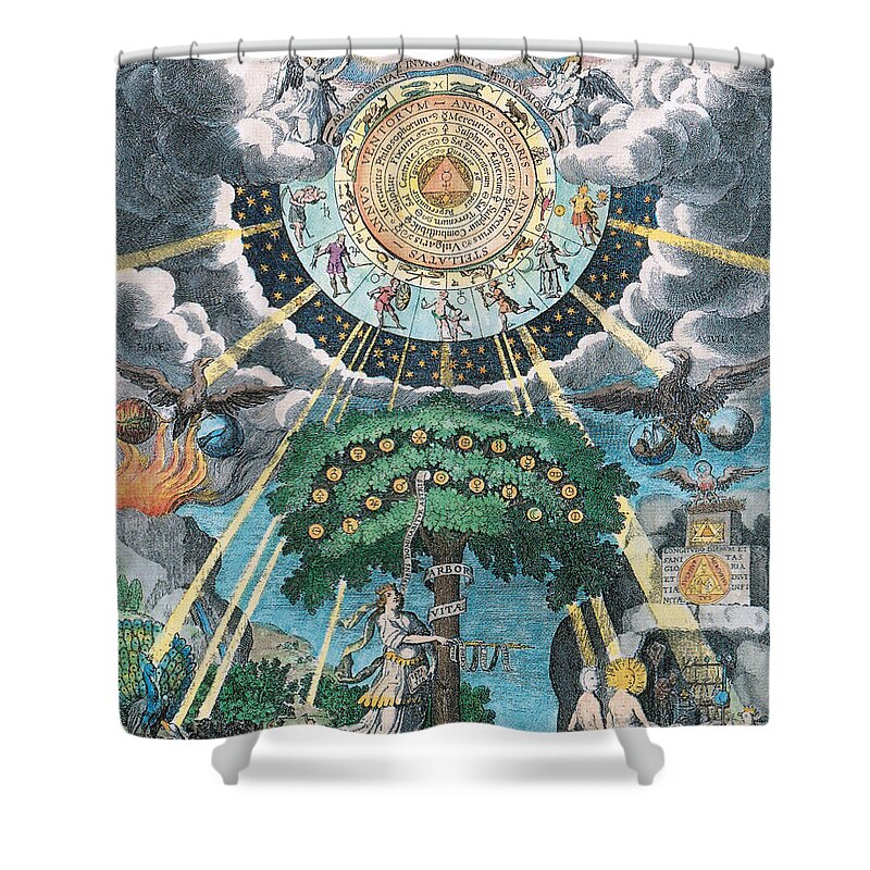 Illustration Shower Curtain featuring the photograph Alchemy Coagulation by Science Source