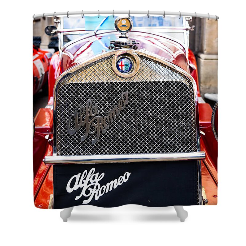 Italian Automotive Festival Shower Curtain featuring the photograph Alfa Romeo Gran Turismo by Colin Rayner