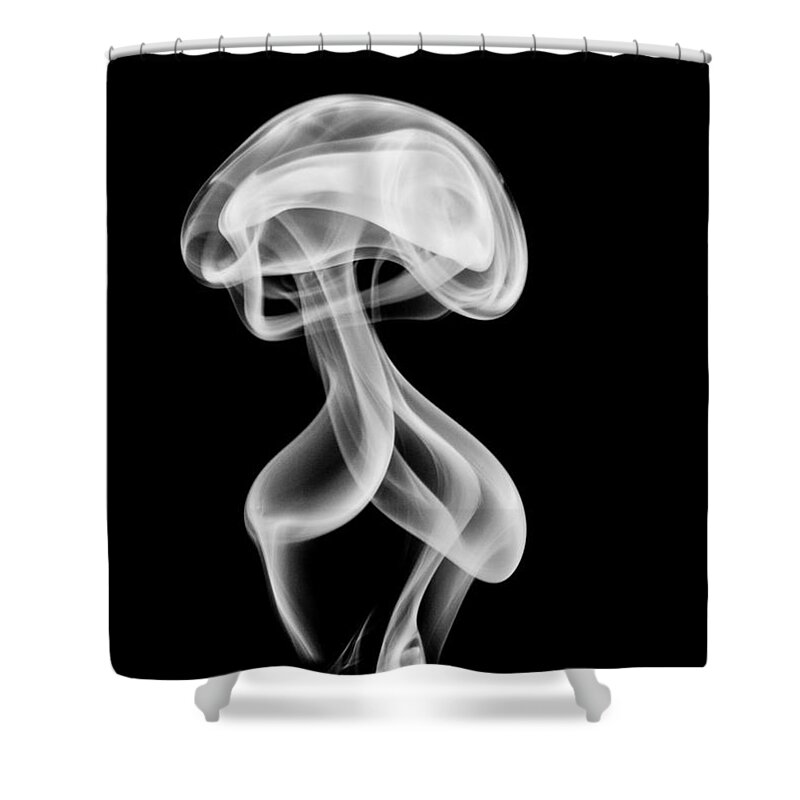 Match Shower Curtain featuring the photograph Alien Smoke Creature by Rikk Flohr