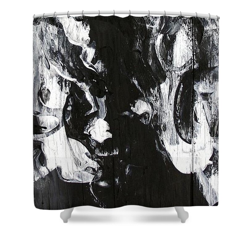 Alignment Shower Curtain featuring the painting Alignment Into a Third Phase by Jeff Klena