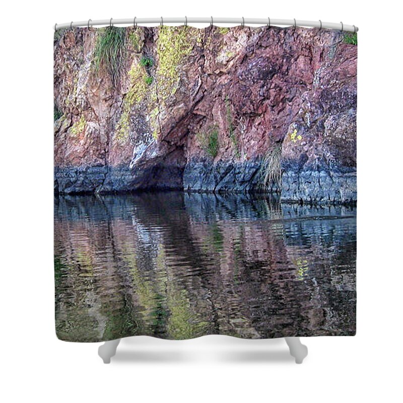 Lakes Shower Curtain featuring the photograph All About The Colors by Elaine Malott