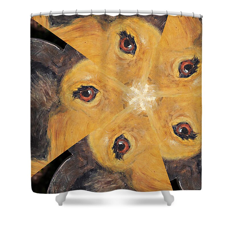 Dog Shower Curtain featuring the photograph All Eyes and Ears by Peter J Sucy
