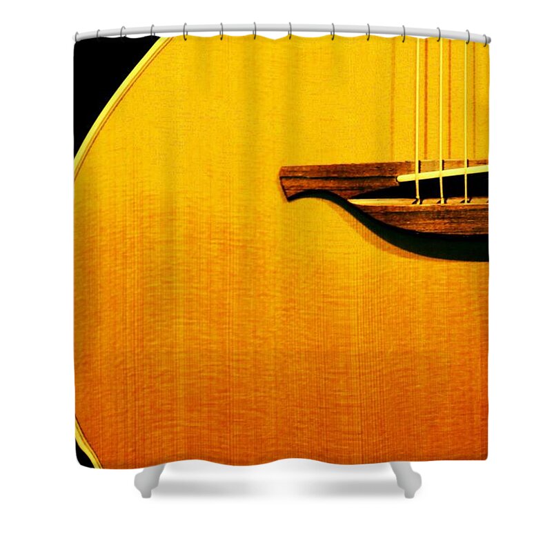 Guitar Shower Curtain featuring the photograph Allegria by The Art Of Marilyn Ridoutt-Greene