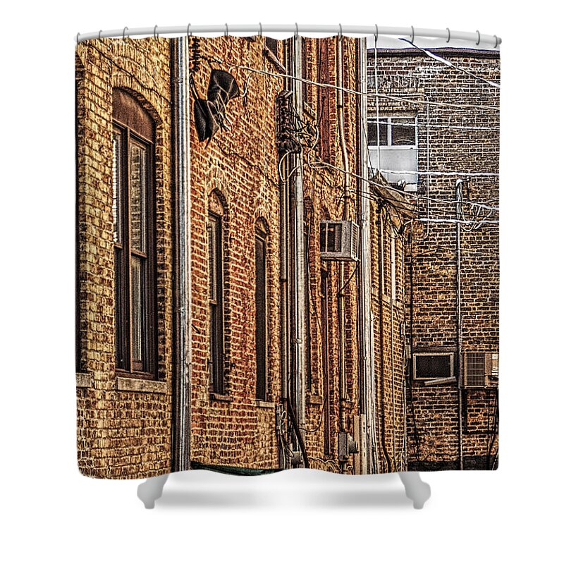 Alley Shower Curtain featuring the photograph Alley Woodstock Illinois by Roger Passman