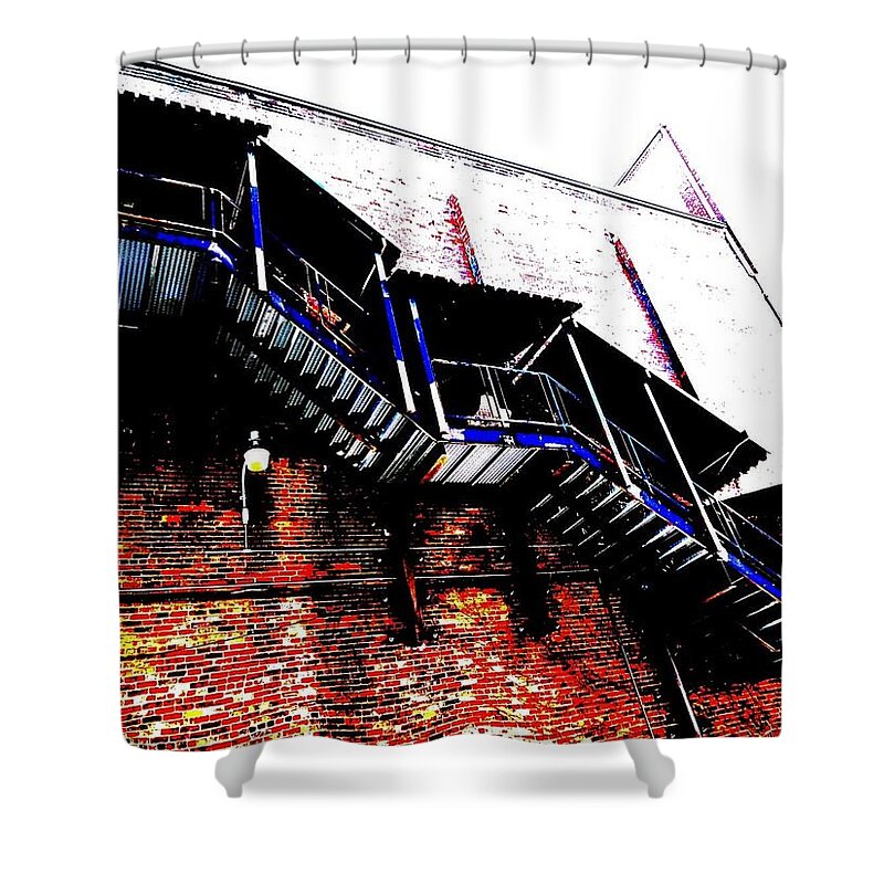 Decatur Shower Curtain featuring the photograph Ally Stairway by FineArtRoyal Joshua Mimbs