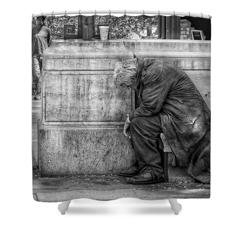 Homeless Shower Curtain featuring the photograph Alone by Jackson Pearson