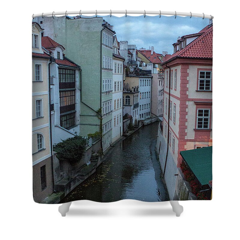 Prague Shower Curtain featuring the photograph Along the Prague Canals by Matthew Wolf