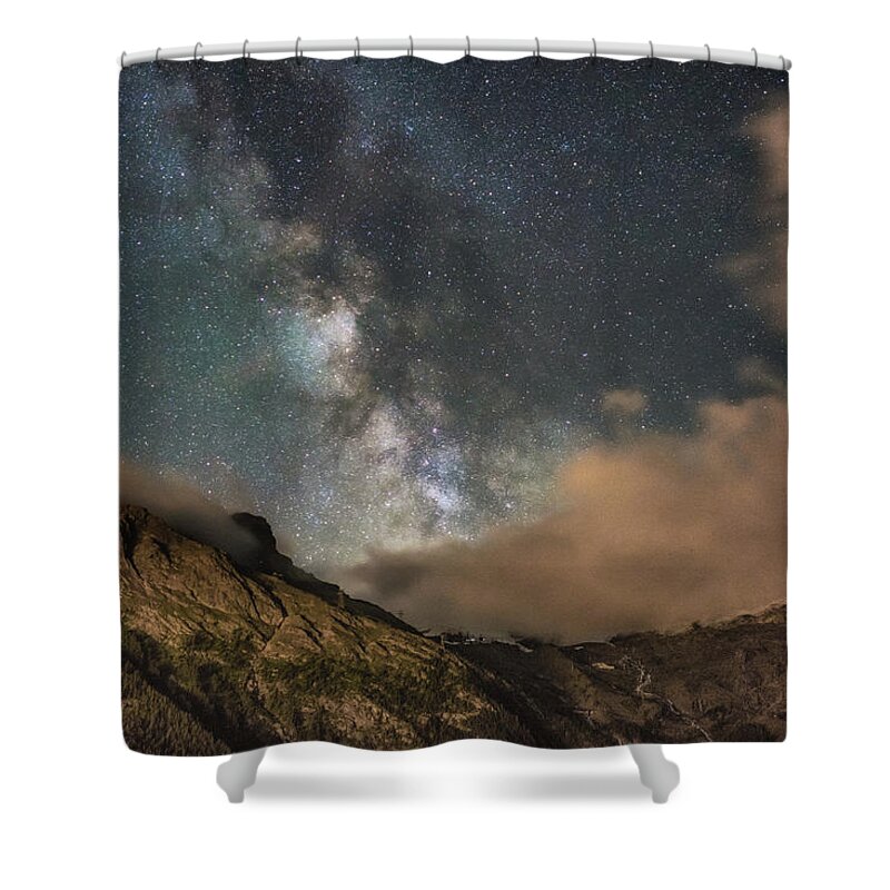 Alpine Shower Curtain featuring the photograph Alpine Milky Way by James Billings