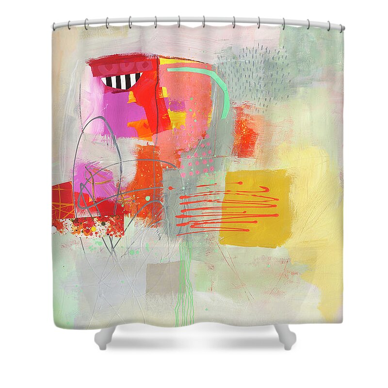 Jane Davies Shower Curtain featuring the painting Alternative Facts by Jane Davies