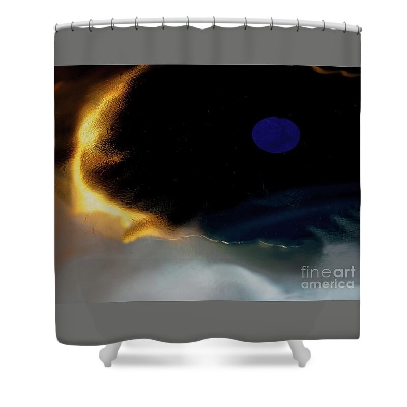 Abstract Shower Curtain featuring the photograph Amassed at the Border by James Aiken