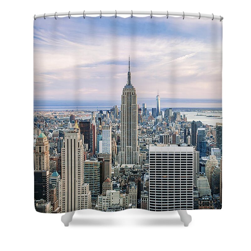 Empire State Building Shower Curtain featuring the photograph Amazing Manhattan by Az Jackson