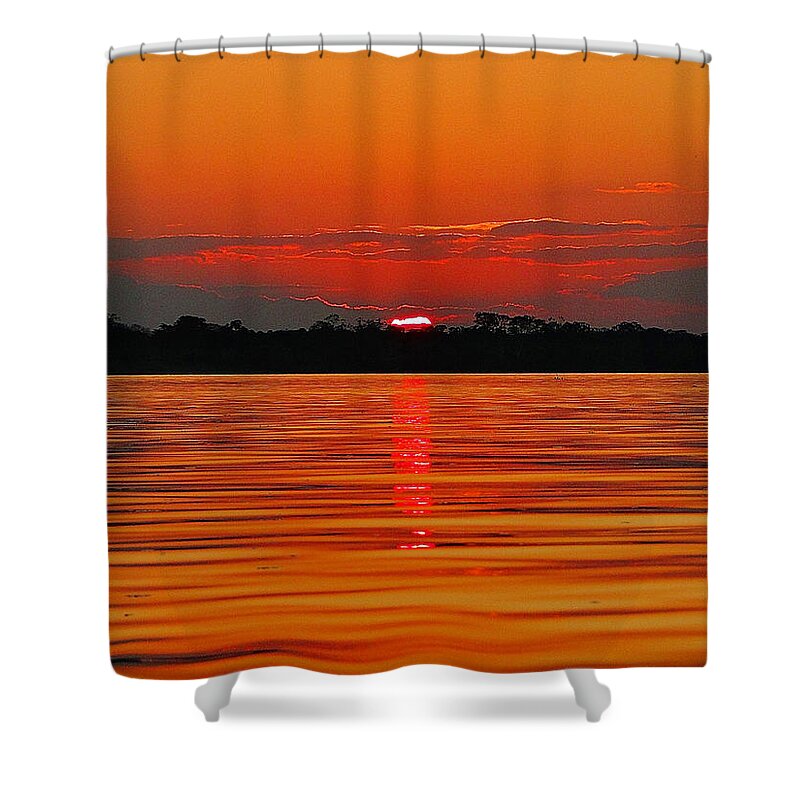 Amazon River Shower Curtain featuring the photograph Amazon Gold by Blair Wainman