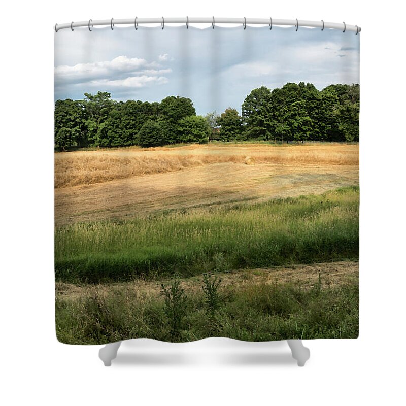 Amber Field Shower Curtain featuring the photograph Amber Field - by Julie Weber