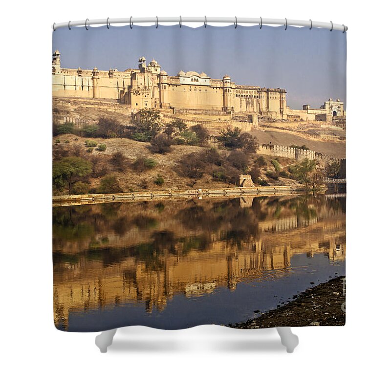 Amber Fort Shower Curtain featuring the photograph Amber Fort by Elena Perelman