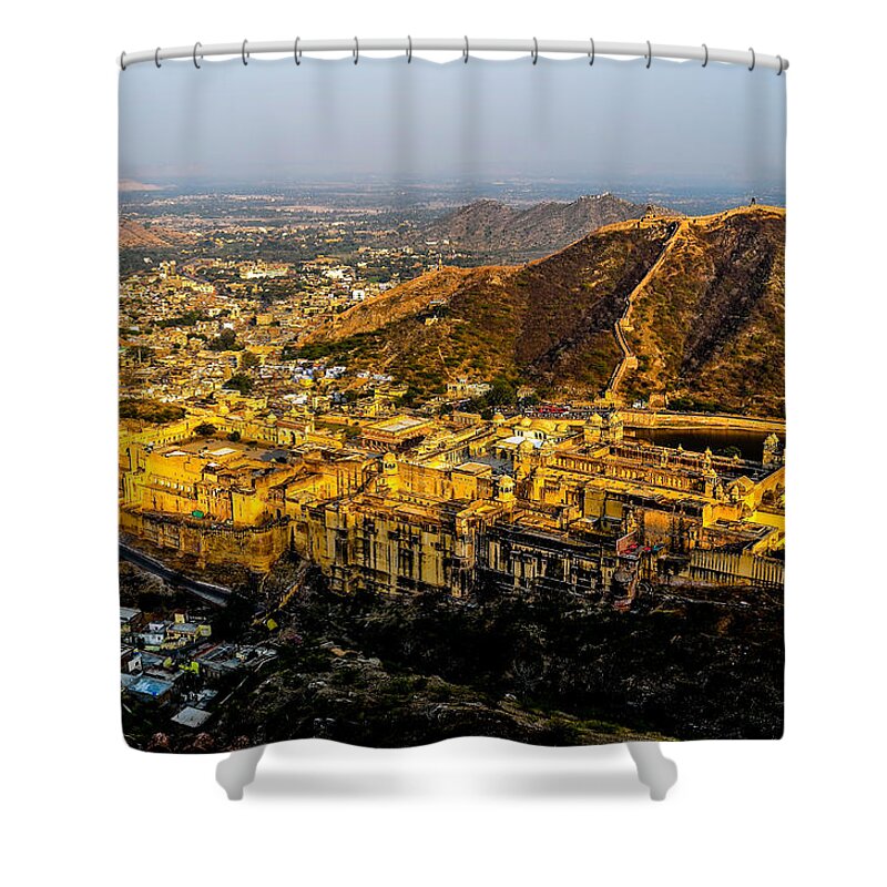 Amer Shower Curtain featuring the photograph Amer Fort by M G Whittingham