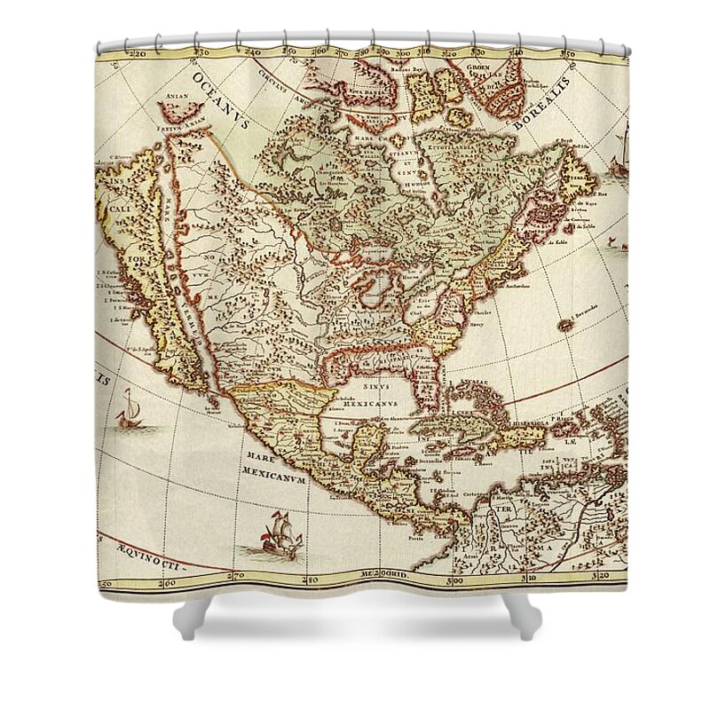 Americas Shower Curtain featuring the photograph America Borealis 1699 by Leah McPhail