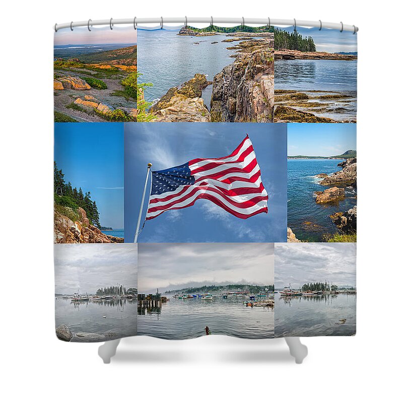 Adventure Shower Curtain featuring the photograph American Splendor - Maine by John M Bailey
