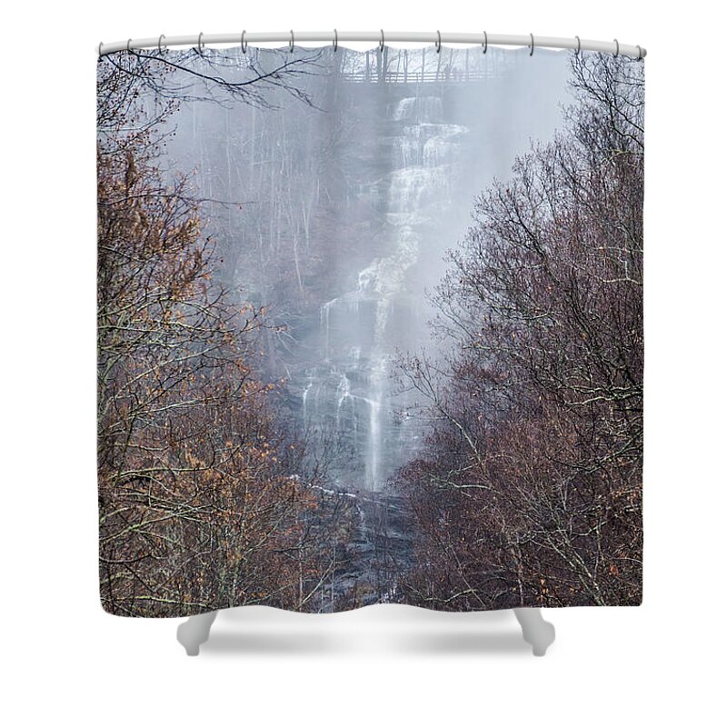 Georgia Shower Curtain featuring the photograph Amicalola Falls by Andrea Anderegg