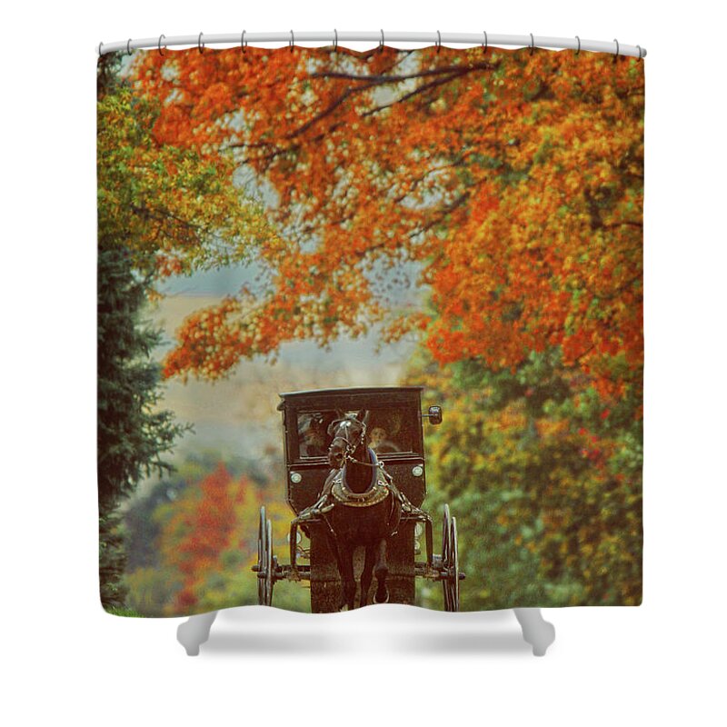 Amish Shower Curtain featuring the photograph Amish Autumn by Carrie Ann Grippo-Pike