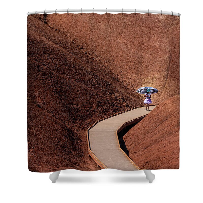 Deserts Shower Curtain featuring the photograph Among the Painted Hills by Steven Clark