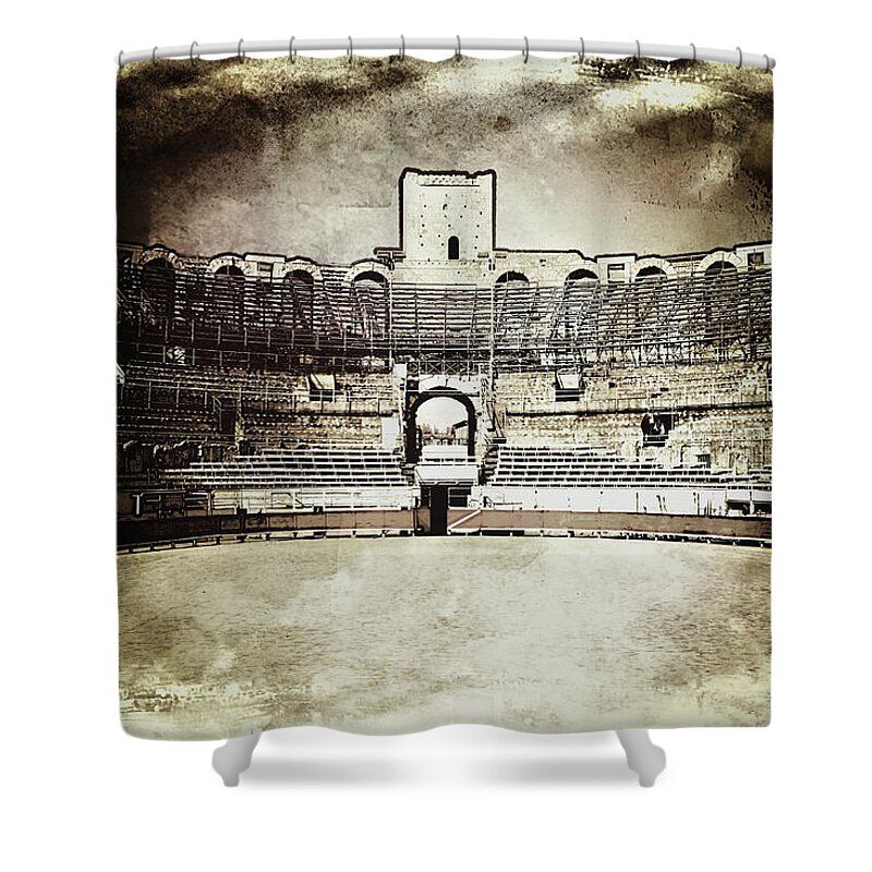 Arles Shower Curtain featuring the photograph Amphitheater Arles, France by Hugh Smith