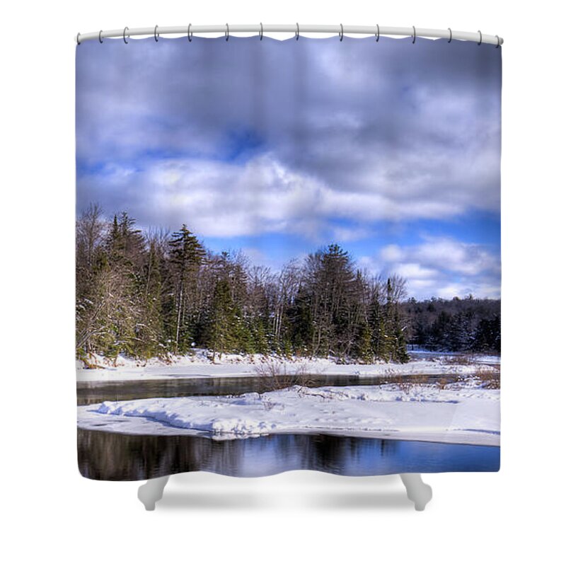 Landscapes Shower Curtain featuring the photograph An Adirondack Snowscape by David Patterson