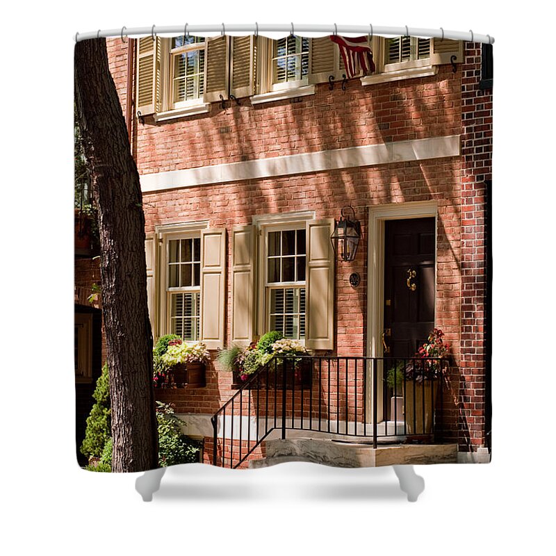 Home Shower Curtain featuring the photograph An American Home by Scott Wyatt