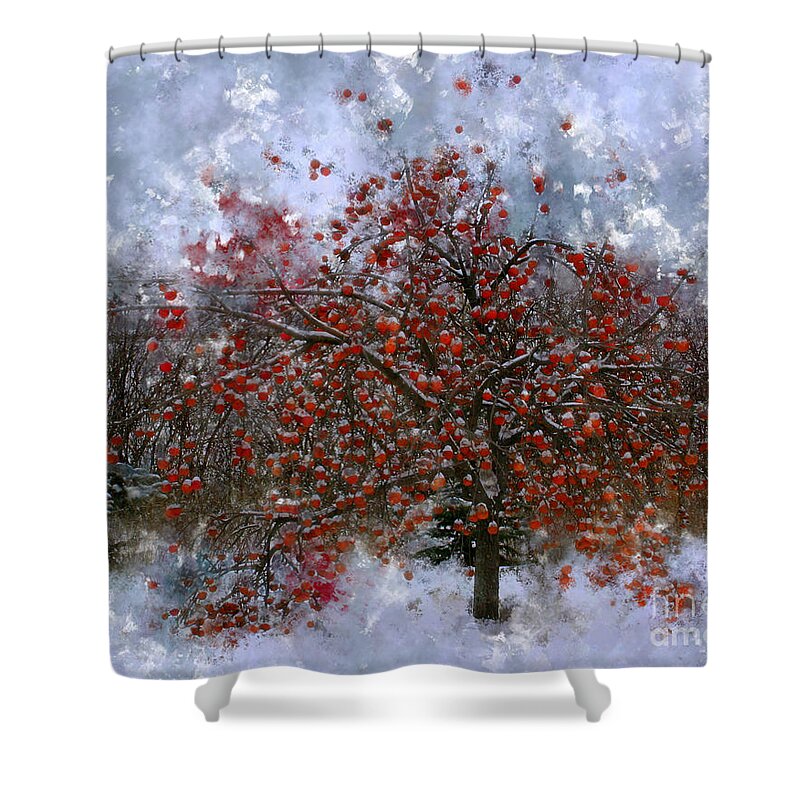 Apple Tree Shower Curtain featuring the photograph An Apple of a Day by Julie Lueders 