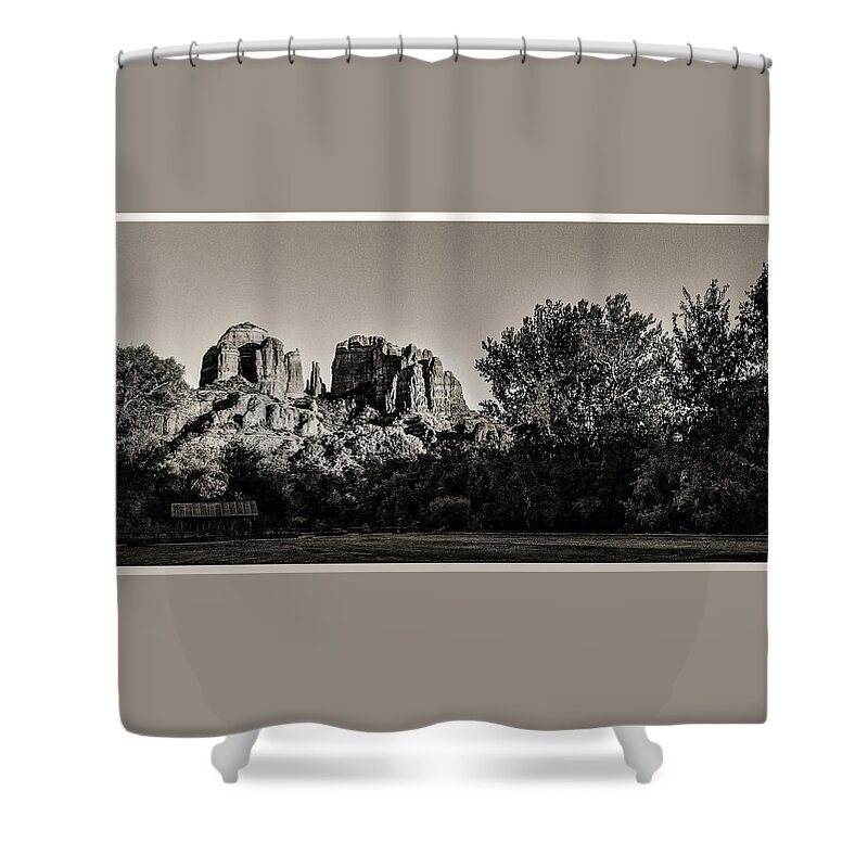 Sedona Shower Curtain featuring the photograph An Iconic View - Cathedral Rock by John Roach