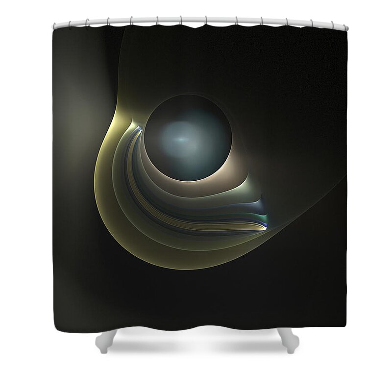 Fractal Shower Curtain featuring the digital art An Orb by Richard Ortolano