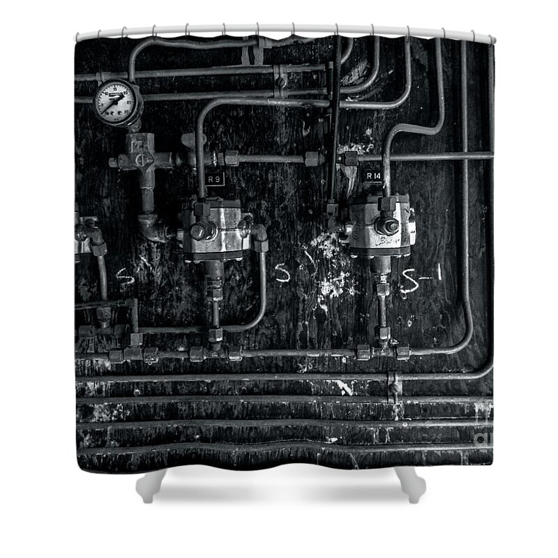 Industrial Shower Curtain featuring the photograph Analog Motherboard 2 by James Aiken