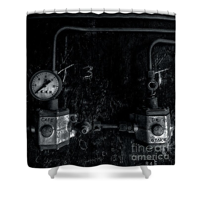Industrial Shower Curtain featuring the photograph Analog Motherboard 3 by James Aiken