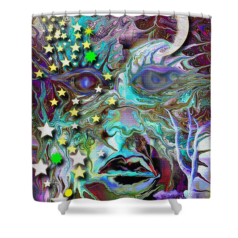 Ancient Shower Curtain featuring the digital art Ancient Knowledge by Mimulux Patricia No