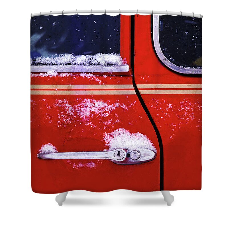 Cars Shower Curtain featuring the photograph And It Snowed by Marc Nader