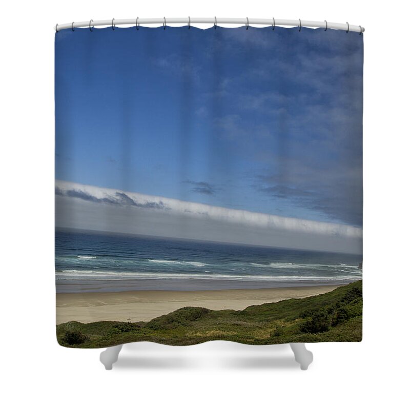 Oregon Shower Curtain featuring the photograph And Miles to Go by Tom Kelly