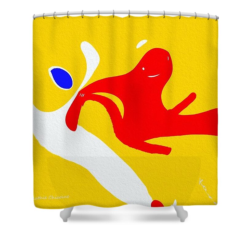 Digital Art Shower Curtain featuring the digital art And the Winner Is..... by Kathie Chicoine