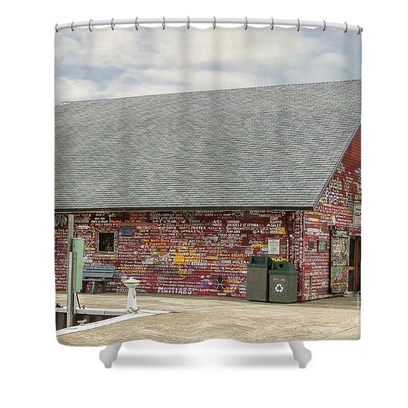 Anderson Dock Shower Curtain featuring the photograph Anderson Dock in Ephraim WI by Nikki Vig