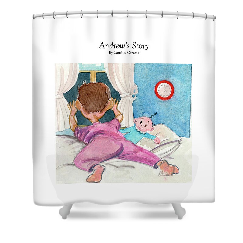 Visco Shower Curtain featuring the painting Andrew's Story by P Anthony Visco