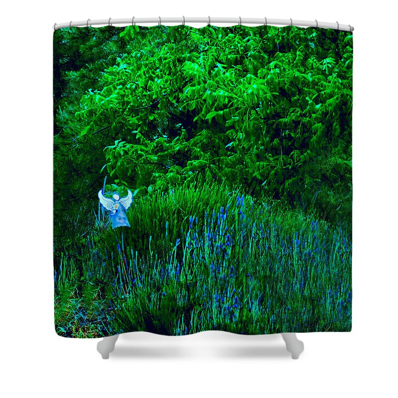 Angel Shower Curtain featuring the photograph Angel in the Rain by Josephine Buschman