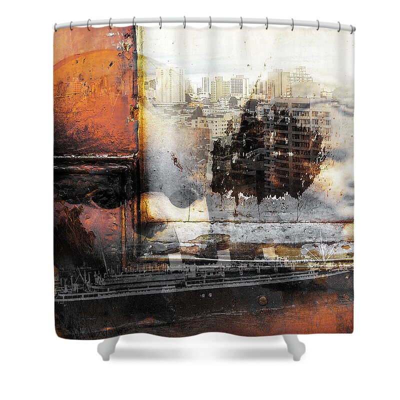 Face Shower Curtain featuring the digital art Angels in former and modern times by Gabi Hampe