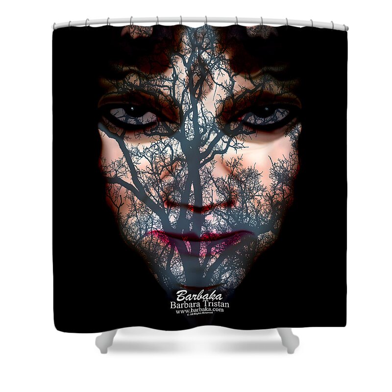 Halloween Shower Curtain featuring the photograph Angry Monster #4 by Barbara Tristan