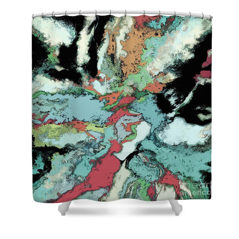 Angry Skies Shower Curtain featuring the digital art Angry skies by Keith Mills