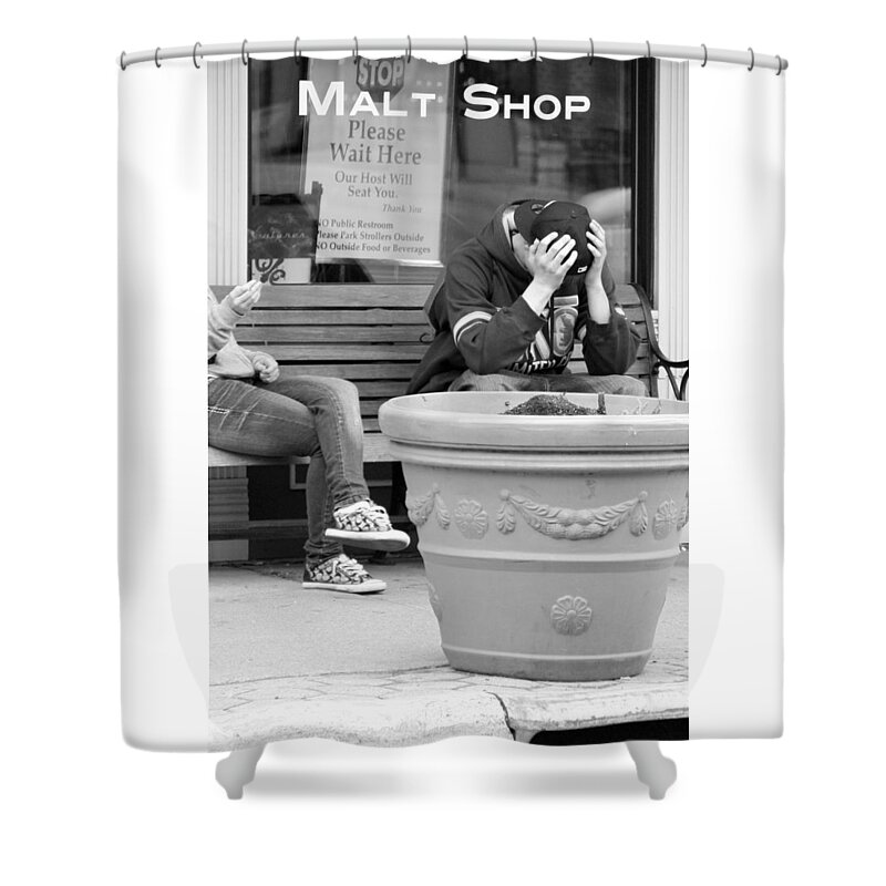 People Shower Curtain featuring the photograph Angst by David Ralph Johnson