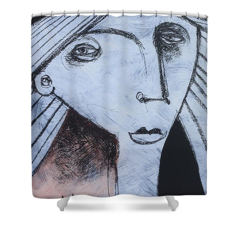  Abstract Shower Curtain featuring the painting Animus No. 90 by Mark M Mellon